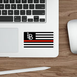 LB Flag Thin Red Line Die-Cut Stickers