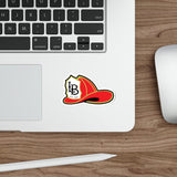 LB Fire Helmet Die-Cut Stickers