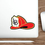 LB Fire Helmet Die-Cut Stickers