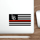 LB Flag Thin Red Line Die-Cut Stickers