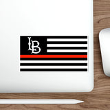 LB Flag Thin Red Line Die-Cut Stickers