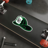 LB Green Helmet Die-Cut Stickers