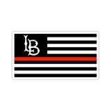 LB Flag Thin Red Line Die-Cut Stickers