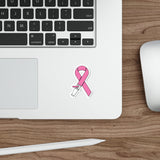 Breast Cancer Hose Ribbon Die-Cut Stickers