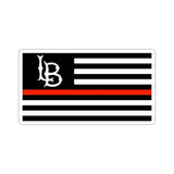 LB Flag Thin Red Line Die-Cut Stickers