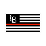 LB Flag Thin Red Line Die-Cut Stickers