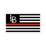LB Flag Thin Red Line Die-Cut Stickers
