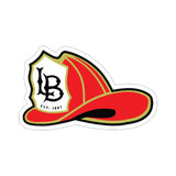 LB Fire Helmet Die-Cut Stickers