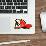 LB Fire Helmet Die-Cut Stickers