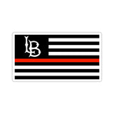LB Flag Thin Red Line Die-Cut Stickers
