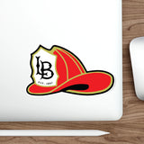 LB Fire Helmet Die-Cut Stickers