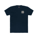 Straight Outta Rescues logo on back Men's Cotton Crew Tee