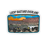 Lucky Bastard Overland Mojave Road logo Die-Cut Stickers