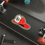 LB Fire Helmet Die-Cut Stickers