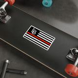 LB Flag Thin Red Line Die-Cut Stickers