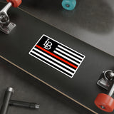 LB Flag Thin Red Line Die-Cut Stickers